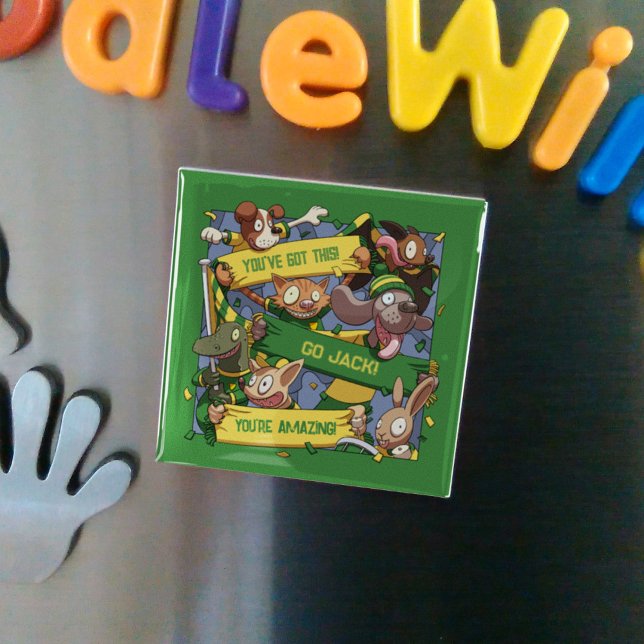Imán Añadir su nombre Personalizado de fans de animales (Subido por el creador)