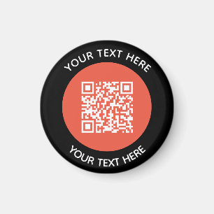 Imán Añadir su propio código QR redondo Exploración mín