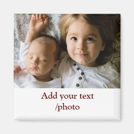 IMÁN AÑADIR SUS NAVIDADES DE TEXTO FOTOGRÁFICO