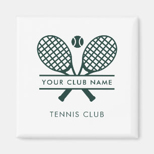Imán Añadir tu nombre de club Tennis Team Green Modern