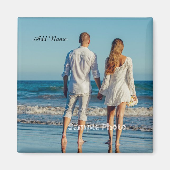 Imán Añadir una foto personalizada (Frente)