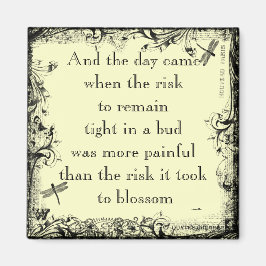 Imán Anais Nin Risk Quote Magnet