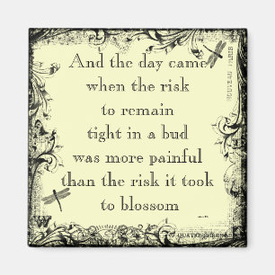 Imán Anais Nin Risk Quote Magnet