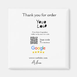 Imán Análisis del código QR del sitio web del logotipo 