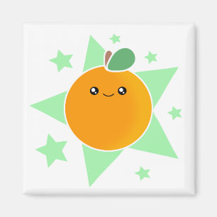 Imán anaranjado de la fruta de Kawaii
