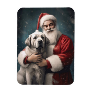 Imán Anatolian Shepherd con Navidades de Santa Claus