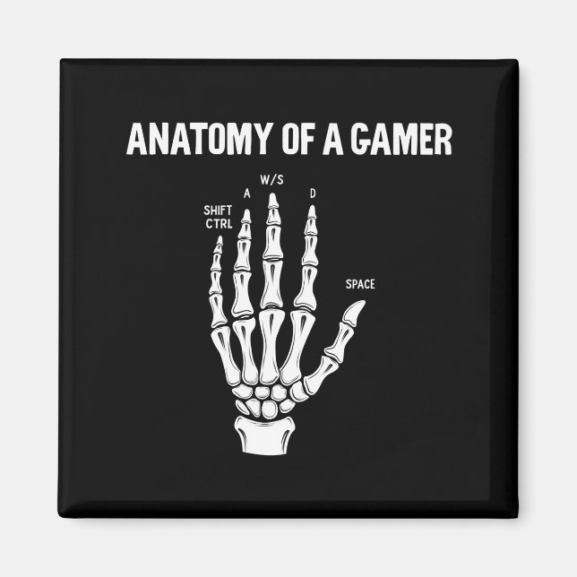 Imán Anatomía De Una Mano De Esqueleto De Jugador (Frente)