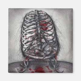 Imán Anatomía del Corazón de Jaula Vacía Arte de Horror
