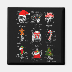 Imán Anatomía del esqueleto humano de Navidad estudiant