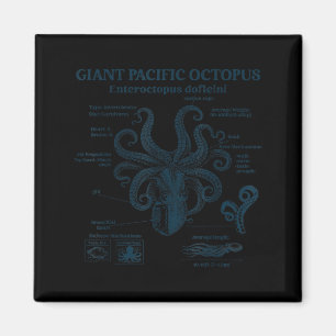Imán anatomía del pulpo gigante del pacífico océano mar