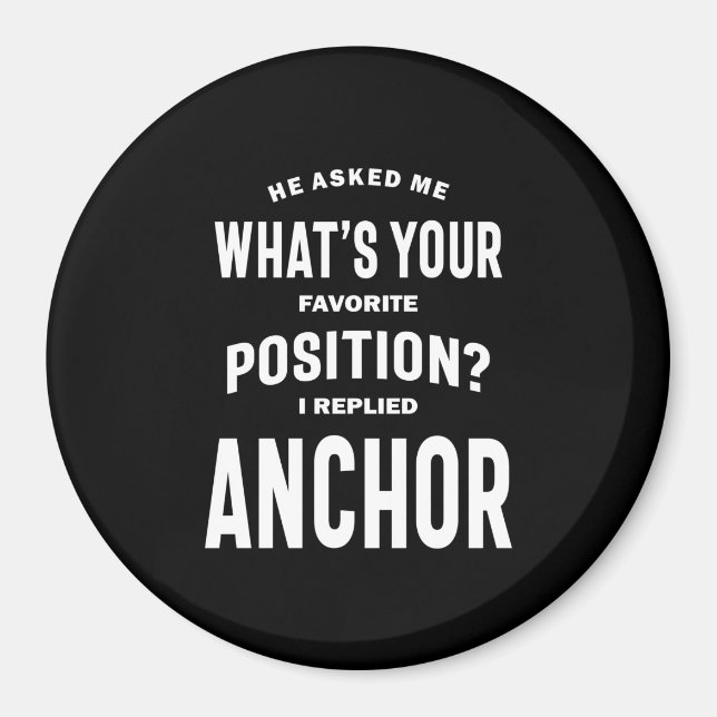 Imán Anchor Job Title Tee Gift Para Hombres Mujeres (Frente)