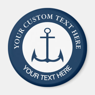 Imán Anchor Nautical Custom Logo Icon