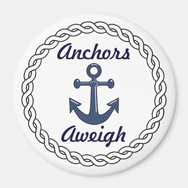 Imán Anchors Aweigh White (Frente)