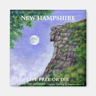 Imán ANCIANO DE LA MONTAÑA Nuevo Hampshire Art Magnet 2
