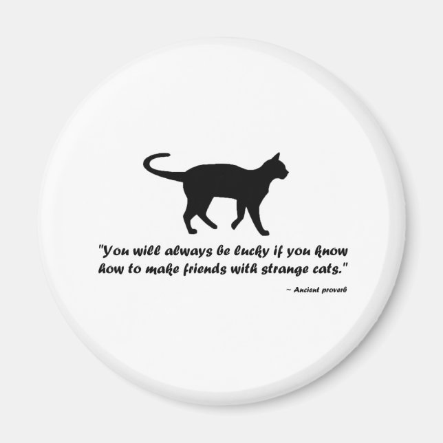 Imán Ancient Cat Proverb (Frente)