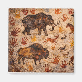 Imán Ancient cave art make your mark stone mural magnet