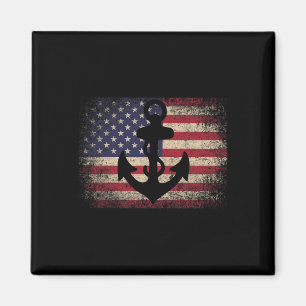 Imán Ancla 4 De Julio Regalo Bandera Americana - Barco