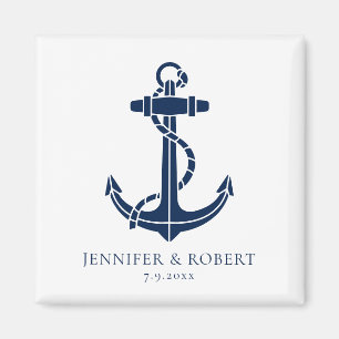 Imán Ancla de barco Boda náutico Keepsake Personalizado