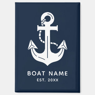 Imán Ancla de nombre de barco náutico personalizado