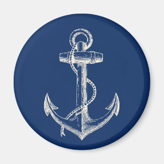 Imán Ancla Decoración Náutica Magnet Gift Nave Azul Bla