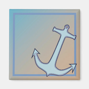 Imán Ancla sobre azul y Tan