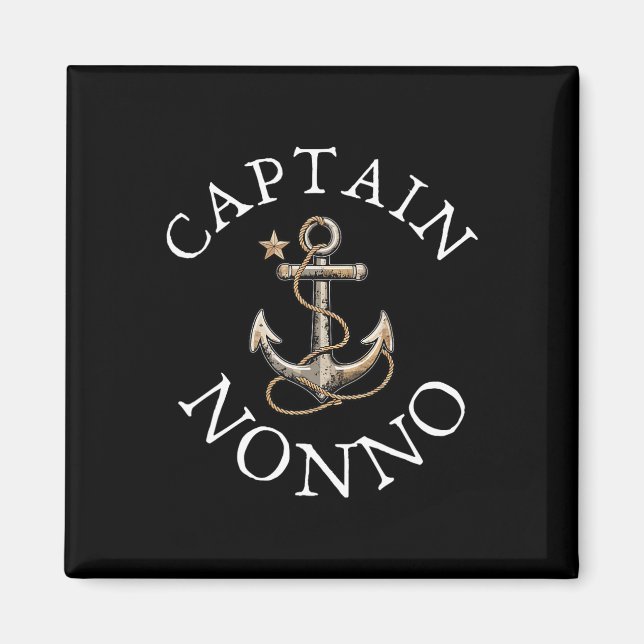 Imán Ancla Vintage Barco Vela Capitán Nonno  (Frente)