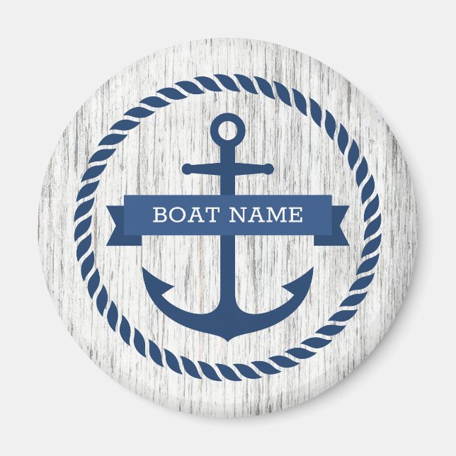 Imán Anclaje borde de la cuerda nombre del barco fondo  (Frente)
