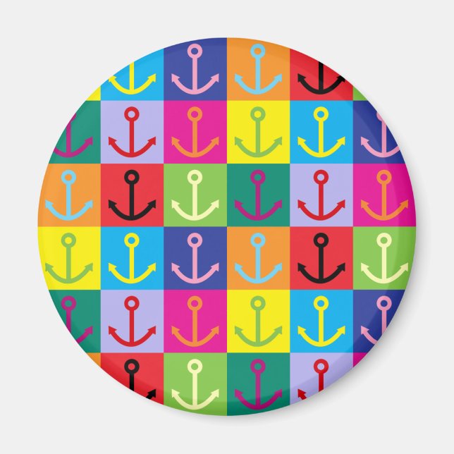 Imán Anclaje de arte pop (Frente)