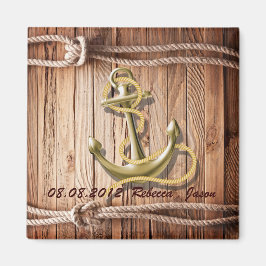 Imán anclaje de playa de madera de embarco náutica salv