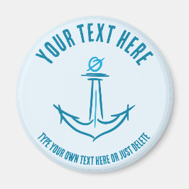 Imán Anclaje marino. Plantilla de regalo de marinero