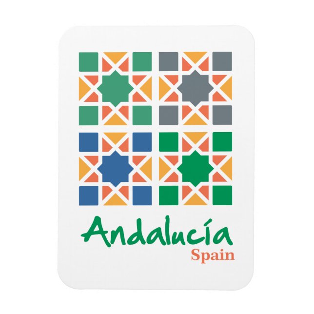Imán Andalusian Tiles 4 (Vertical)
