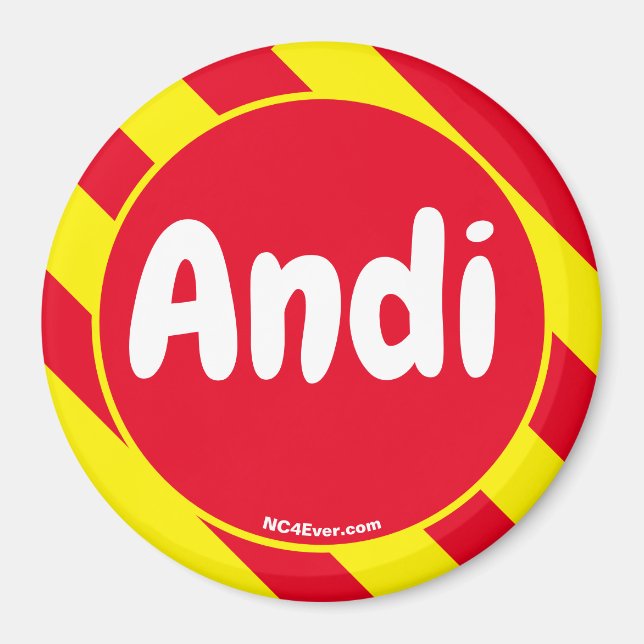 Imán Andi Red/Yellow Magnet (Frente)