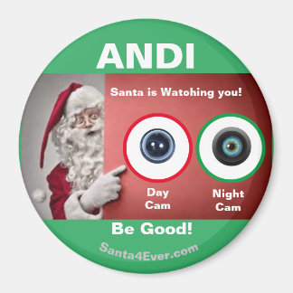 Imán ¡ANDI Santa te está vigilando! Día y noche