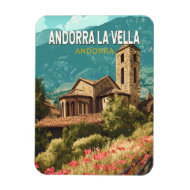 Imán Andorra la Vella Viaje Arte Vintage