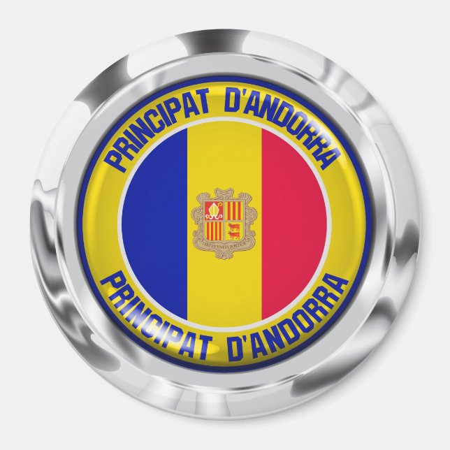 Imán Andorra Round Emblem (Frente)