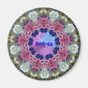 Imán ANDREA ~ Fractal del patrón personalizado de Pascu