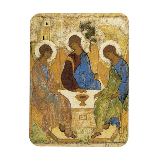 Imán Andrei Rublev Icónica Trinidad Angels Abraham Bibl (Vertical)