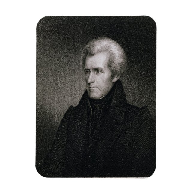 Imán Andrew Jackson (grabado) (Vertical)