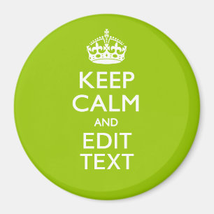 Imán Android Green Keep Calm Ten Tu Texto
