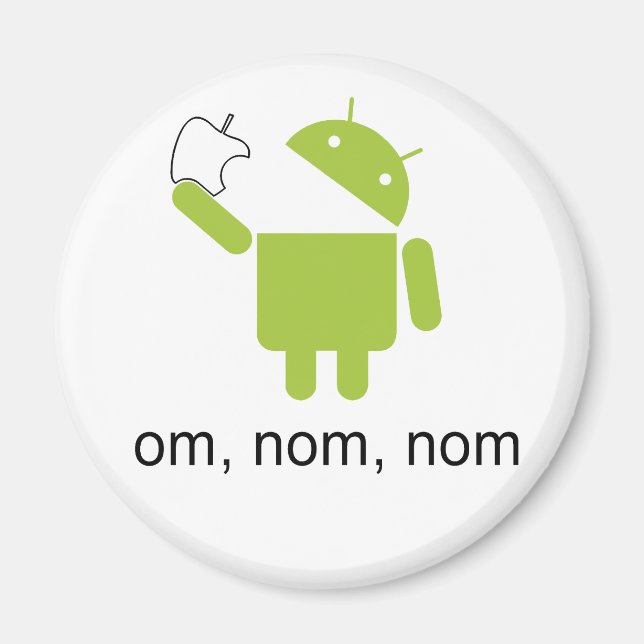 Imán androide > manzana (imán redondo) (Frente)