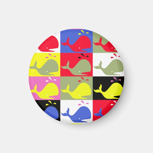 Imán Andy Whale-Hole™_round Magnet (Frente)