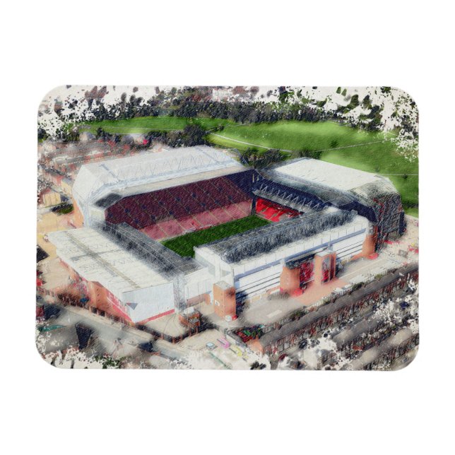 Imán Anfield Stadium Liverpool - Artistic Watercolour (Horizontal)