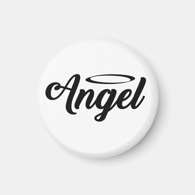 Imán Ángel Art Guay Texto Gráfica Palabra Texto Art Cut (Frente)