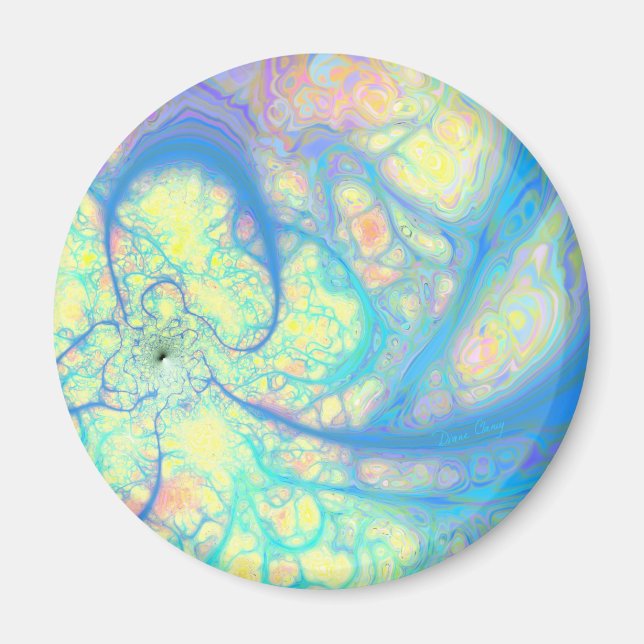 Imán Ángel azul - Azure y limón cósmicos (Frente)