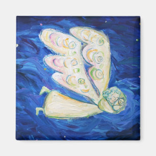 Imán Ángel blanco y mosquiteros para bebés