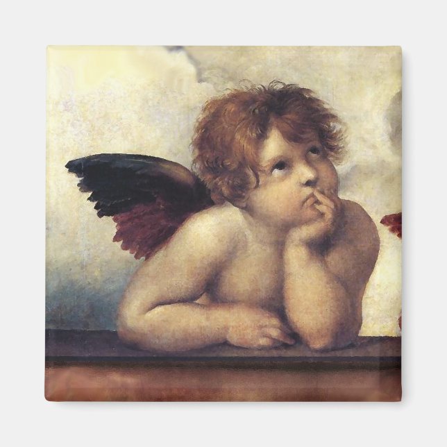 Imán ANGEL / Cherub Winged Raffaello Sanzio Magnet (Frente)