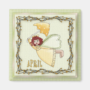 Imán Ángel de abril/imán de hadas del mes