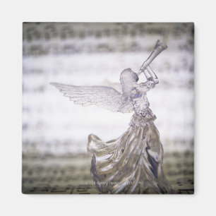 Imán Ángel de cristal que juega la trompeta y la image