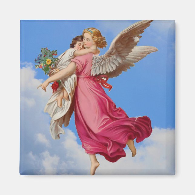 Imán Ángel De Guardia Y Magnet Infantil (Frente)
