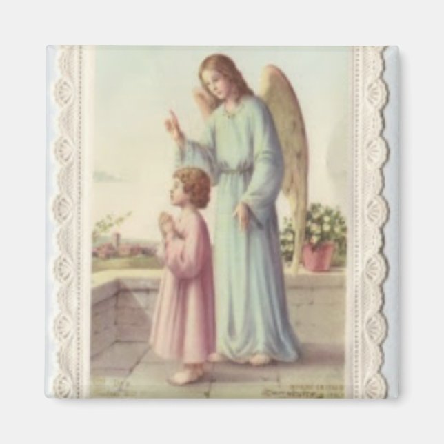 Imán Ángel de la guarda y niño (Frente)